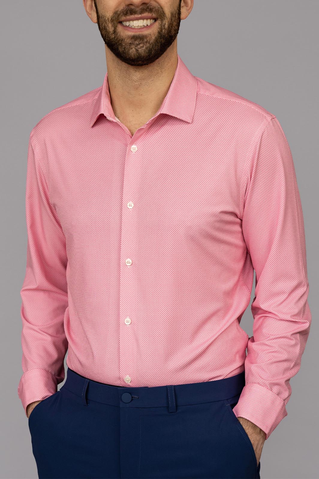 pink dress shirt
